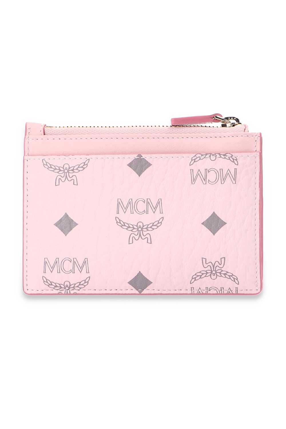 Mcm pink shop card holder